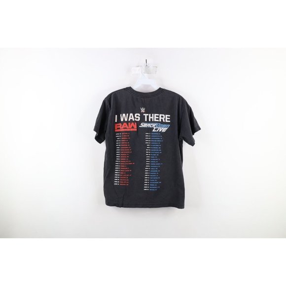 Vintage Y2K WWE Boys Large Faded WWE Live Smackdown Raw Wrestling T-Shirt Black - Picture 7 of 9